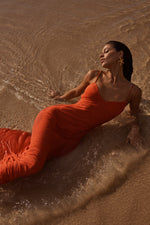 Margherita Orange Chiffon Dress