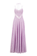 Flavia Lilac Lace Maxi Dress