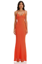 Margherita Orange Chiffon Dress