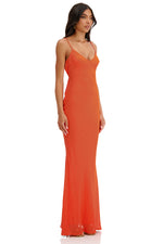 Margherita Orange Chiffon Dress