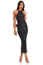 Cathalina Black Sequins Party Dress 