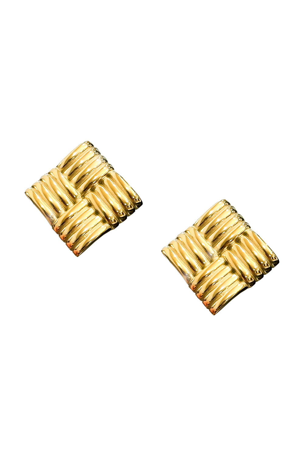 Elinor Gold Square Earrings