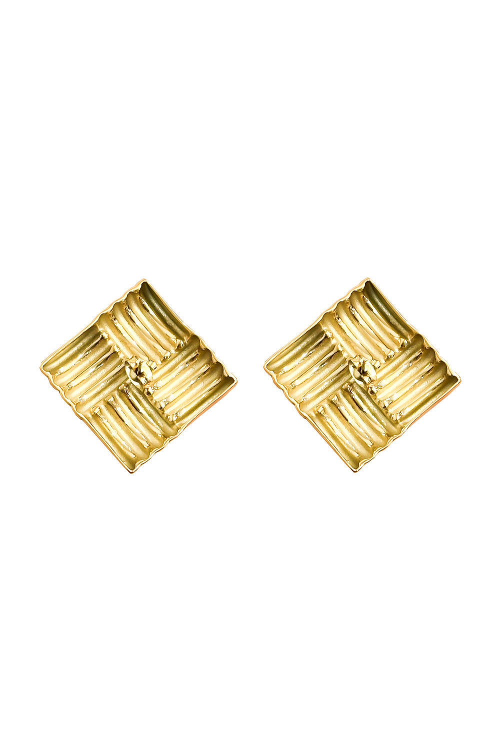 Elinor Gold Square Earrings