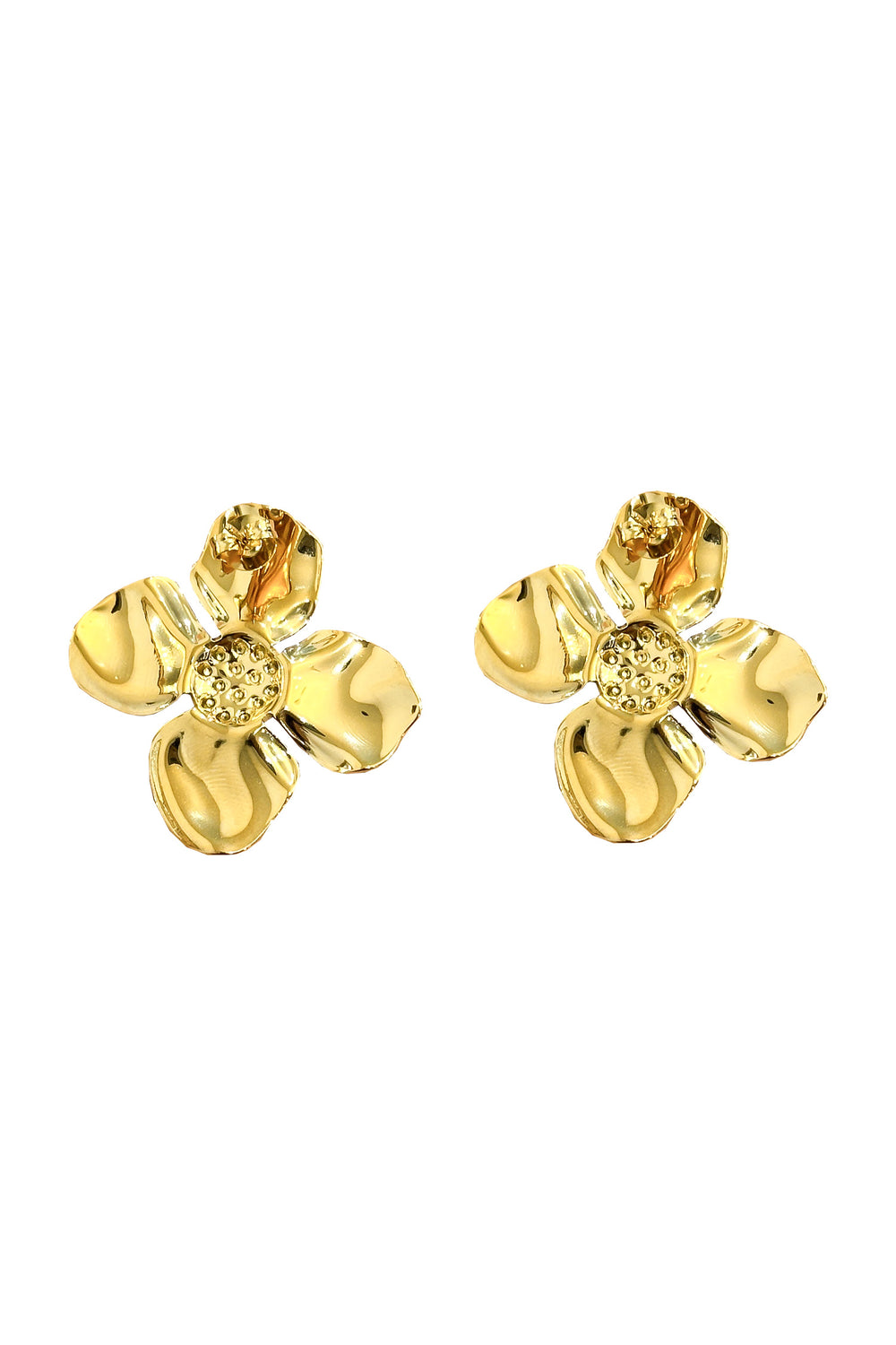 Mikaela Gold Flower Earrings