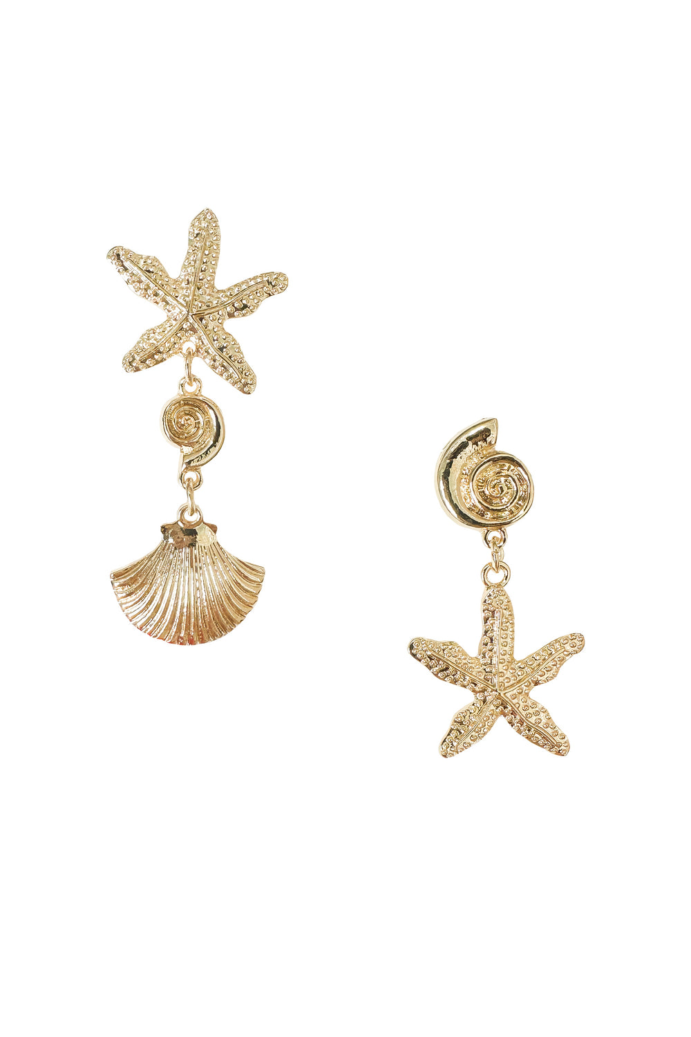 Cheryce Gold Shell Earrings