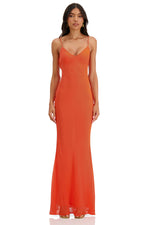 Margherita Orange Chiffon Dress 