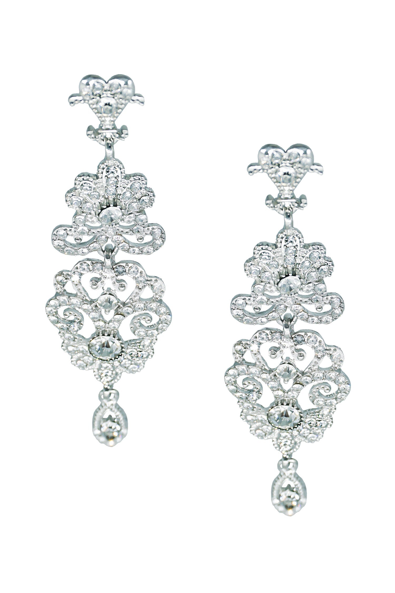 Dolce Silver Diamante Earrings | Afterpay | Zip Pay | Sezzle