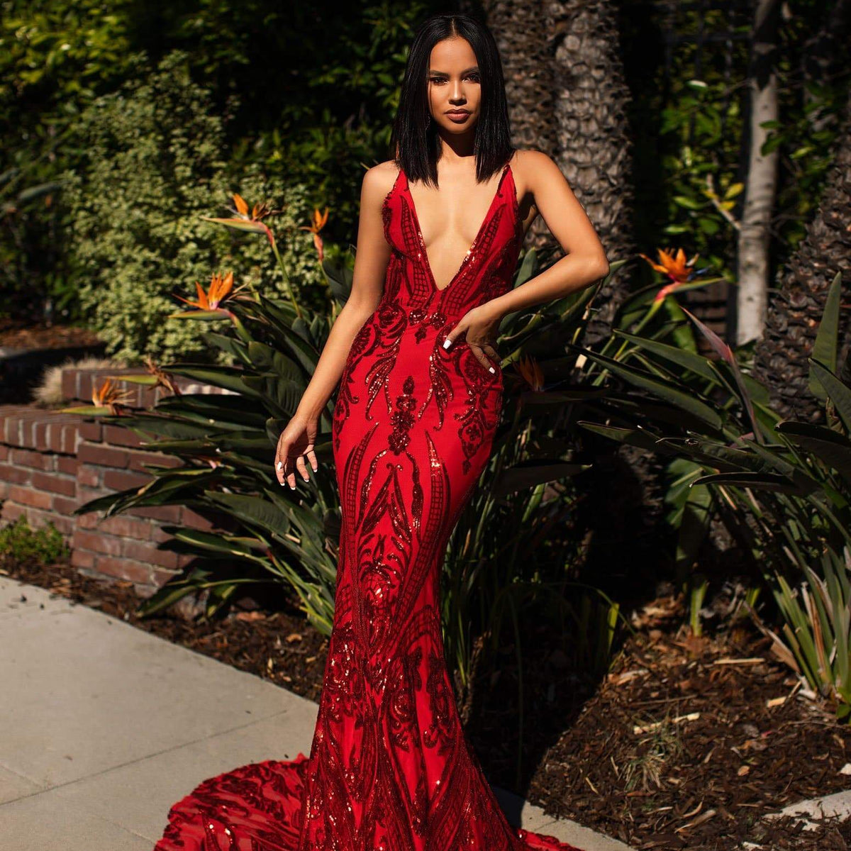 A&N Luxe Ciara Red Sequin Gown | Afterpay | Laybuy | Klarna