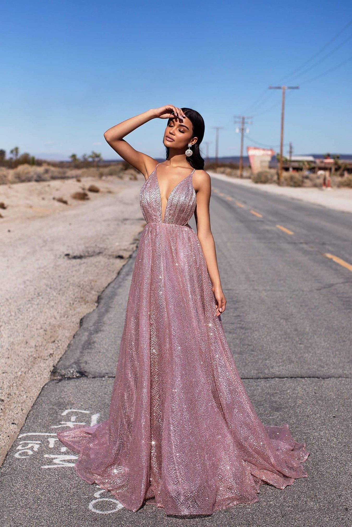 Pink Sparkly Prom Dresses