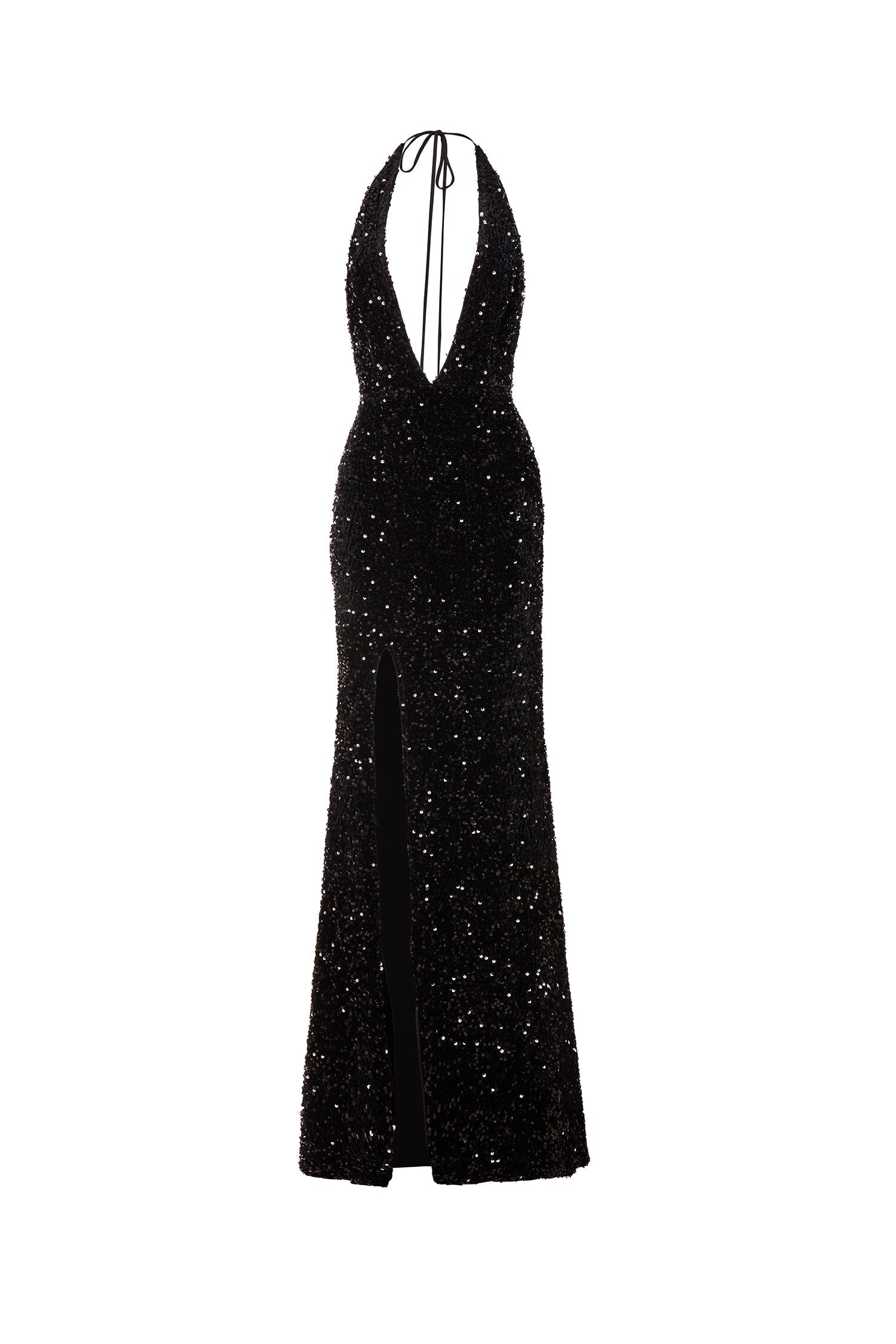 Lili Black Sequin Plunge Neck Dress | Afterpay | Klarna | Zip Pay