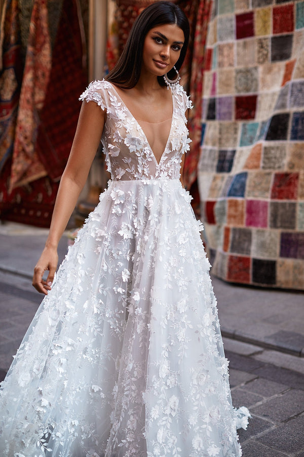 Derya Sheer Bridal Gown | Afterpay | Zip Pay | Sezzle