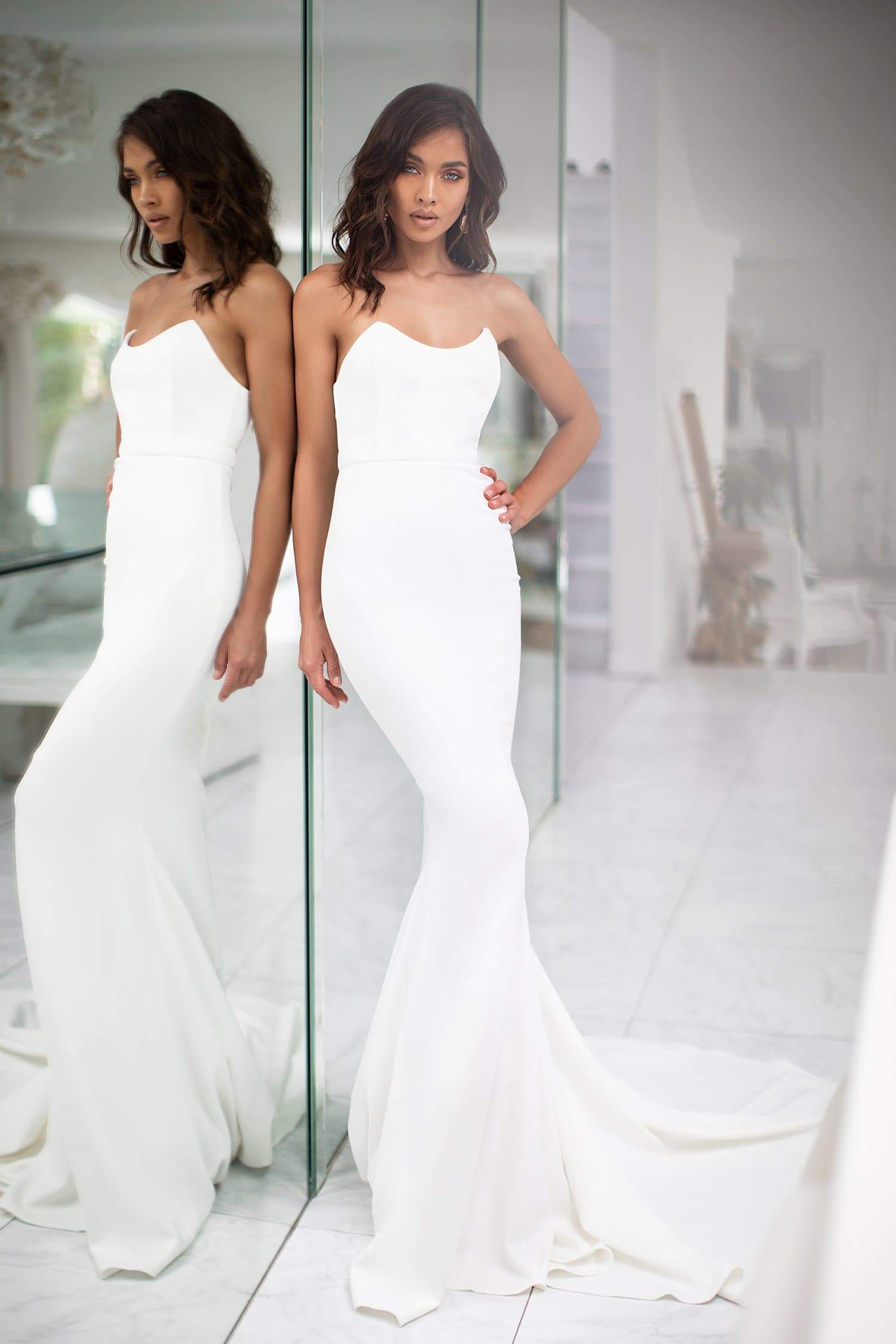 Gulsina White Strapless Gown | Afterpay | Laybuy | Klarna | Zip Pay